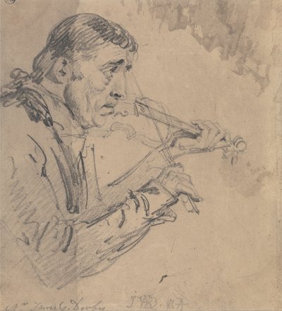 Mr. James Derby Playing the Violin by James Ward